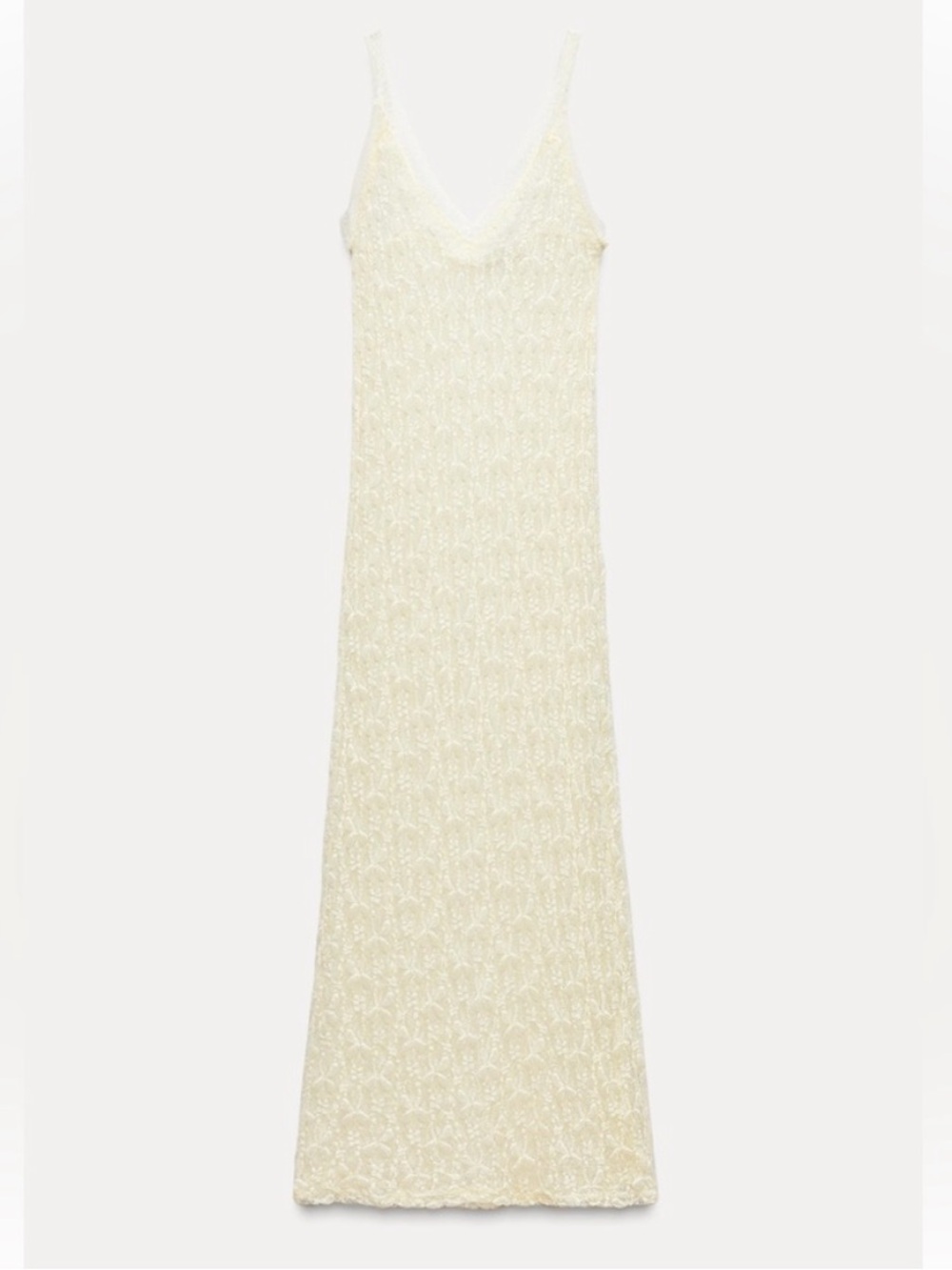 ZARA NWT Sheer Lace Slip Dress Overlay in Cream 4813/821/712